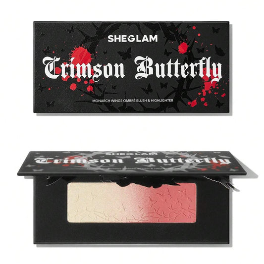 sheglam crimson butterfly monarch wings ombre blush & highlighter