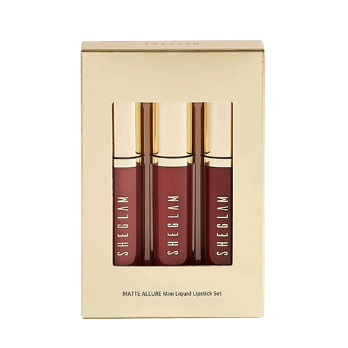 sheglam matte allure mini liquid lipstick set