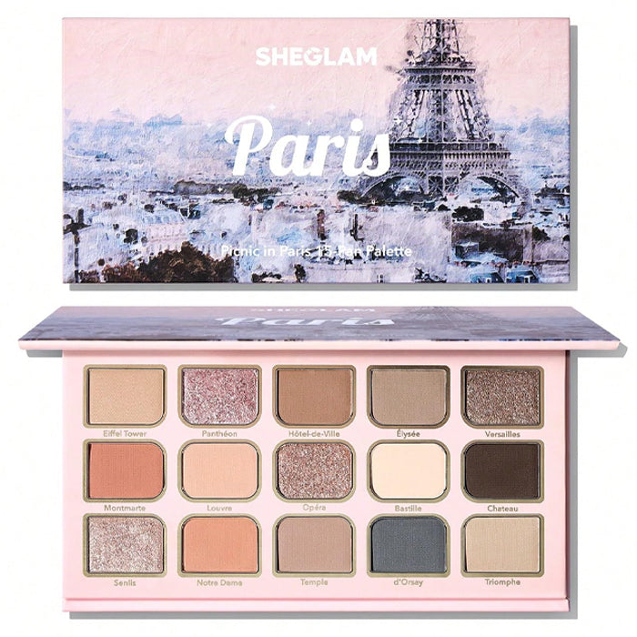 sheglam picnic paris 15 colors eyeshadow palette