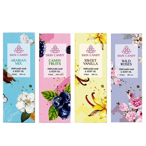 skin candy perfumed hair & body oil 50ml