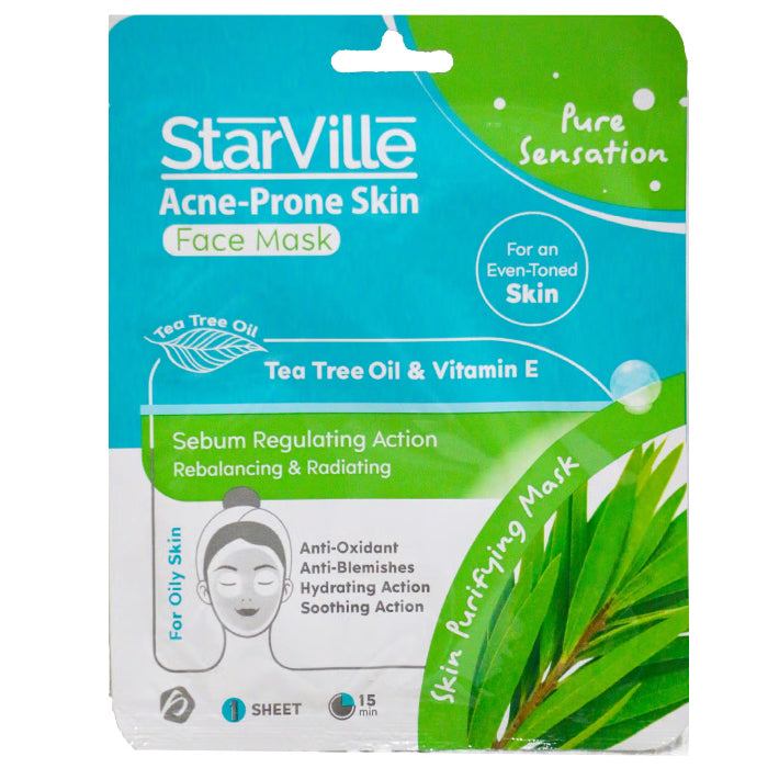 starville acne prone skin face sheet mask
