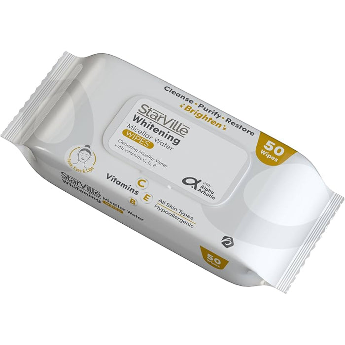 starville whitening micellar water wipes 50pcs