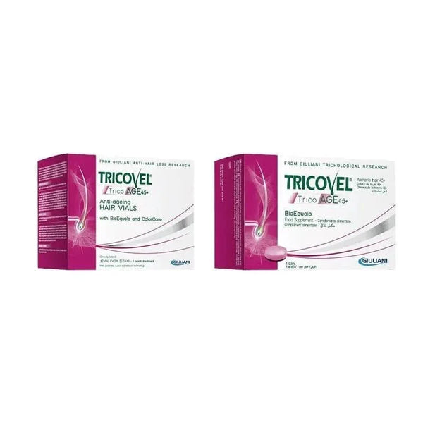 Tricovel®Trico AGE 45+ أمبولات و Tricovel® Trico AGE 45+ أقراص مجانًا