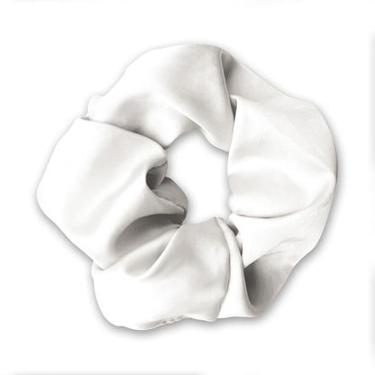 Silk Blend Scrunchie | Periwinkle Collection | White